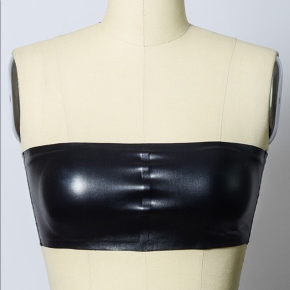 Vegan Leather Tube Top - Picture 2 of 5